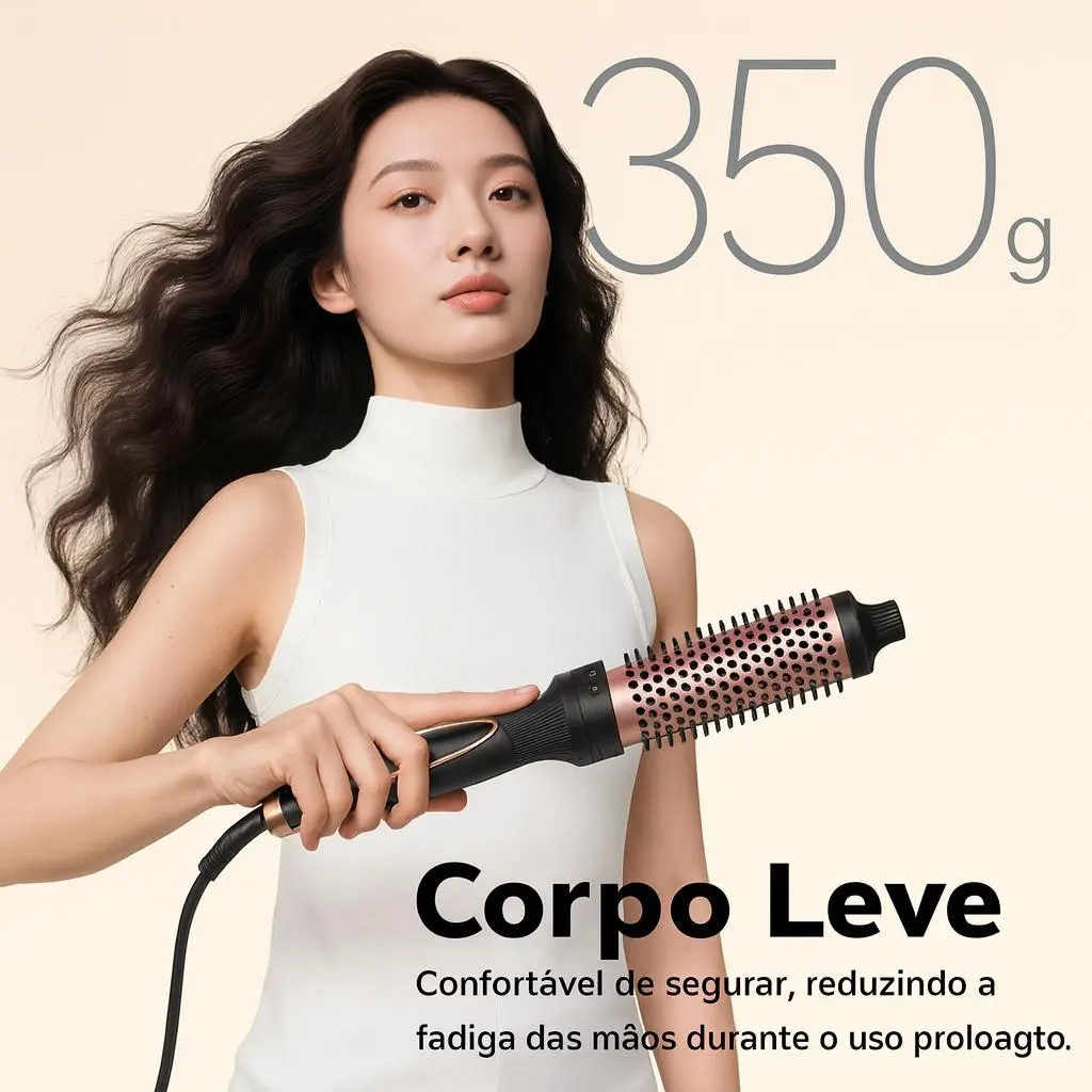 GOKOCO Escova Modeladora de Íons Negativos 38 mm — 9 Temperaturas, Alisa e Cacheia, Aquecimento PTC Duplo - 8