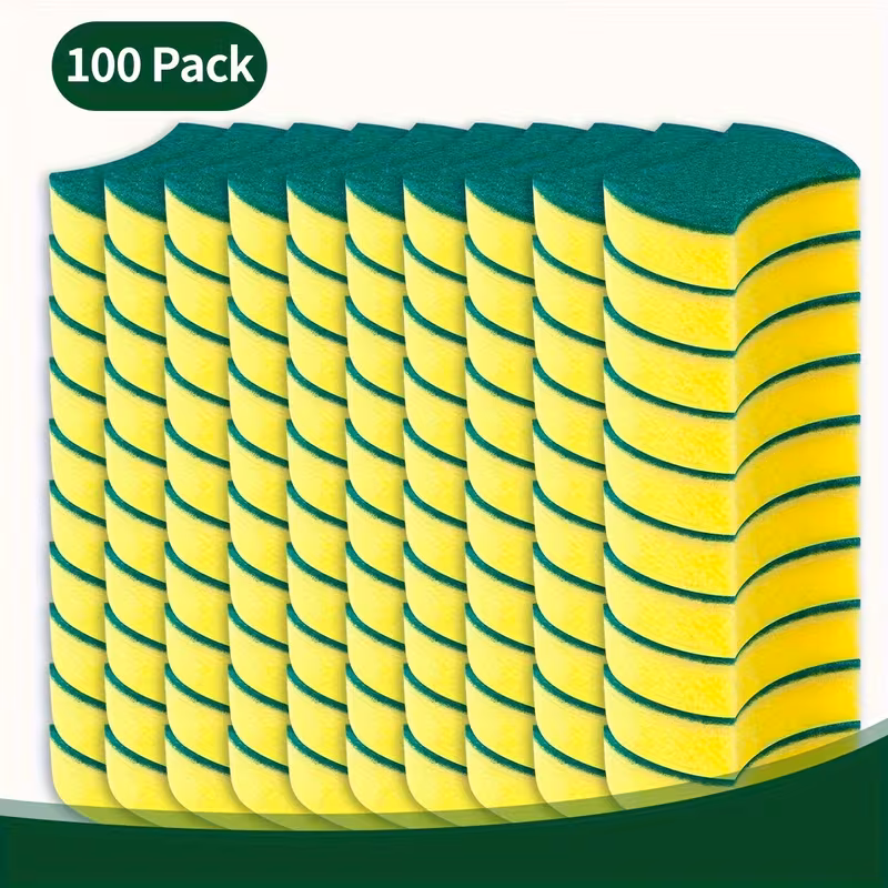 50/100/200 unidades, Esponjas de Limpeza Multifuncionais Dupla face - 8