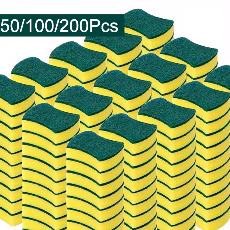 50/100/200 unidades, Esponjas de Limpeza Multifuncionais Dupla face - 1